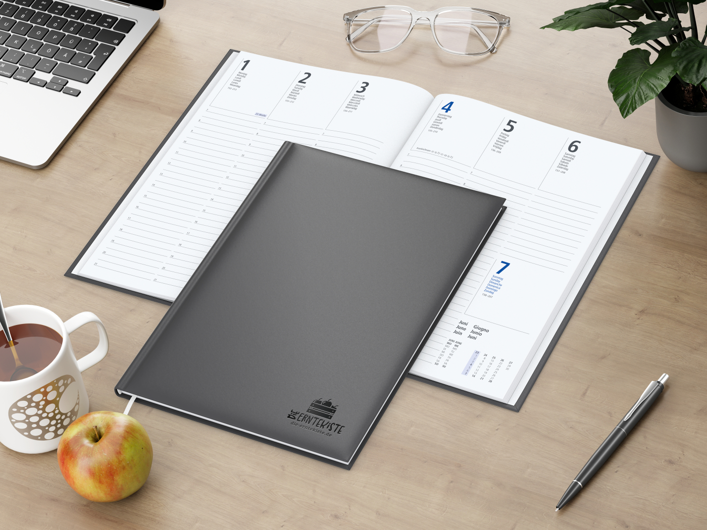 Wochenkalender Media 175 × 245 mm Kunstleder-Hardcover matt