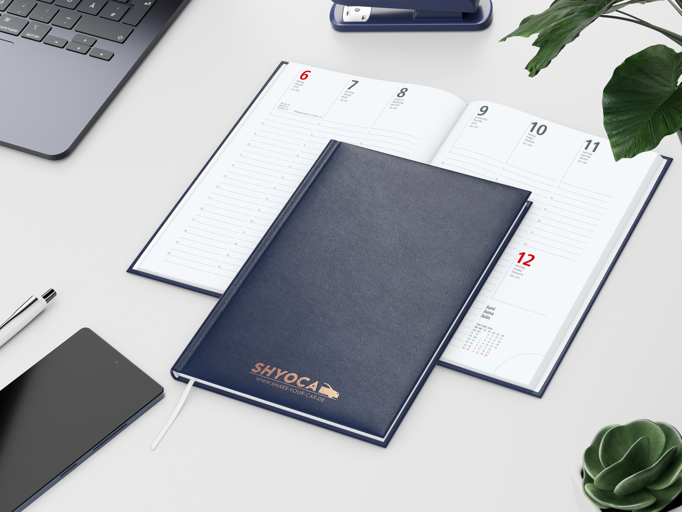 Wochenkalender Prestige A5 Kunstleder-Hardcover robust