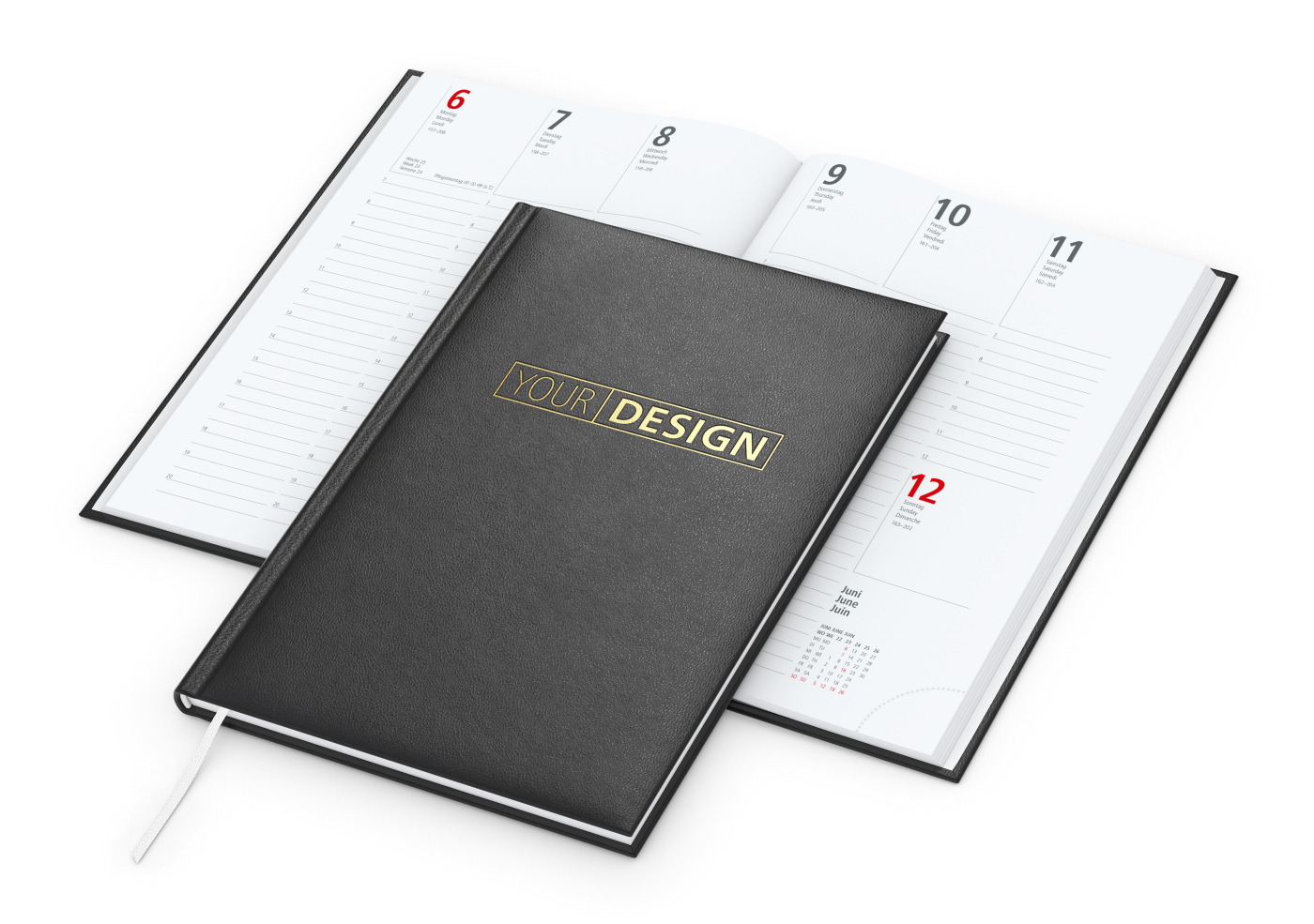 Wochenkalender Prestige A5 Kunstleder-Hardcover robust