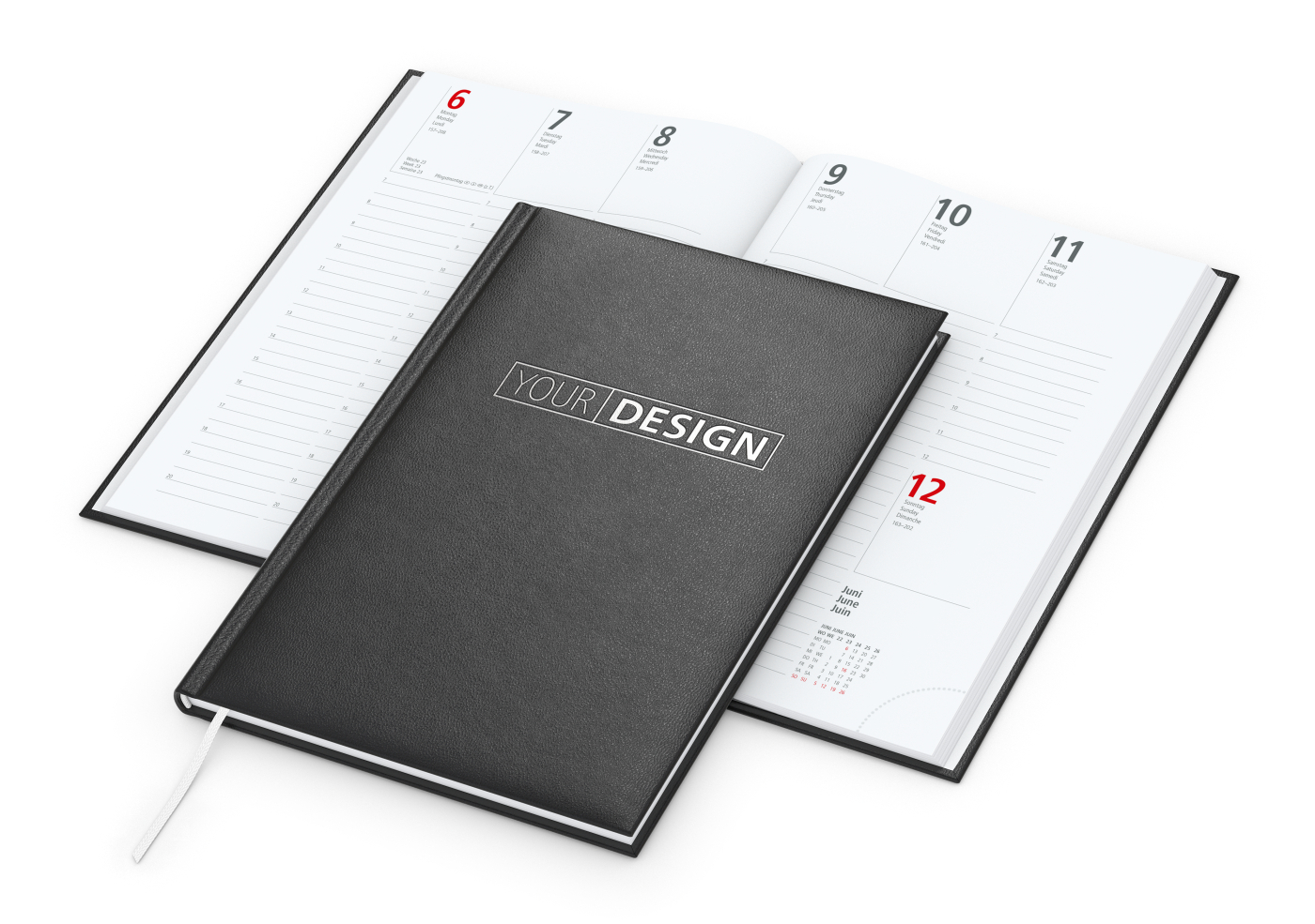 Wochenkalender Prestige A5 Kunstleder-Hardcover robust