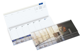 Tisch-Querkalender Master Monatsregister 1 Woche = 2 Seiten 8–21 Uhr