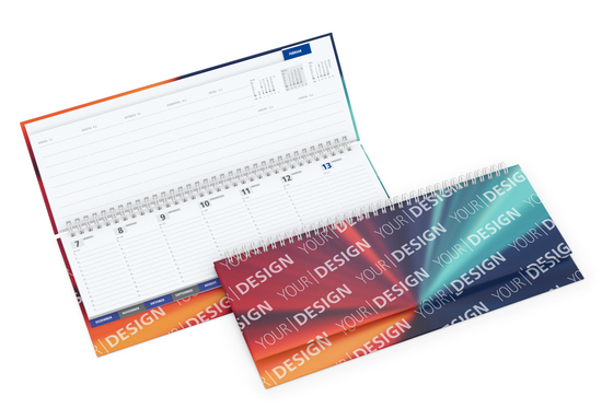 Tisch-Querkalender Master Monatsregister 1 Woche = 2 Seiten 8–21 Uhr