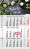 3-Monatskalender Einblatt Budget 3 Schrift modern