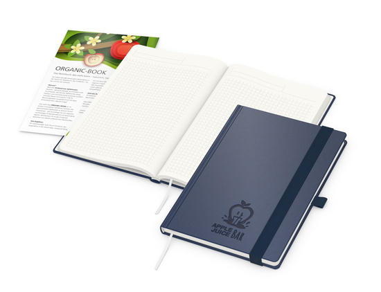 Notizbuch Organic-Book RECYCLING Apfelleder-Hardcover farbig A5