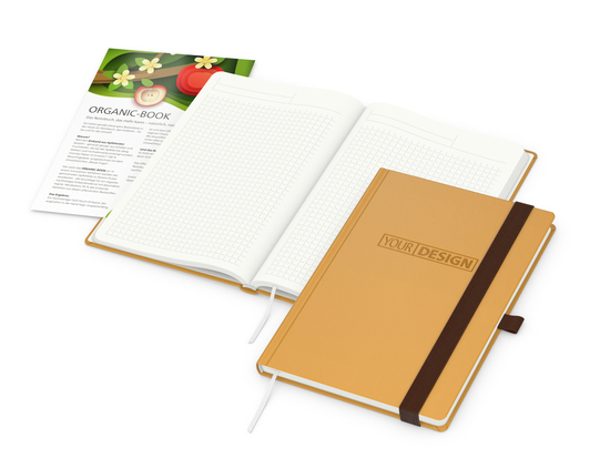 Notizbuch Organic-Book RECYCLING Apfelleder-Hardcover farbig A5
