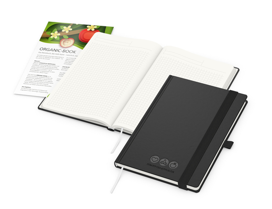 Notizbuch Organic-Book RECYCLING Apfelleder-Hardcover farbig A5