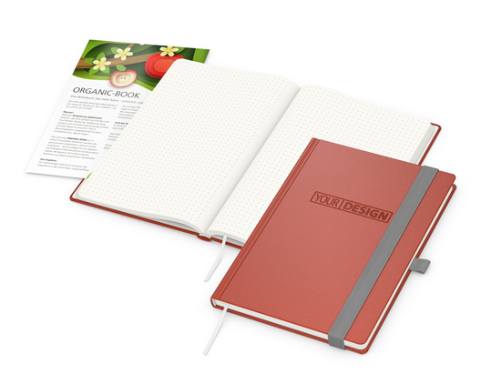 Notizbuch Organic-Book RECYCLING Apfelleder-Hardcover farbig A5