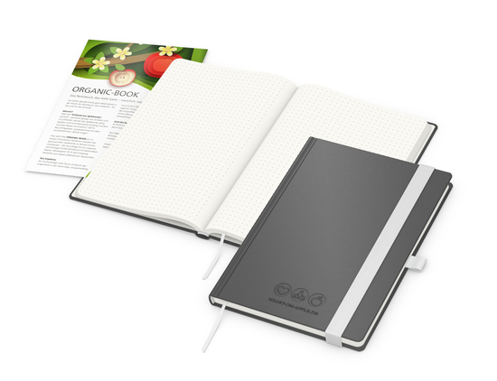 Notizbuch Organic-Book RECYCLING Apfelleder-Hardcover farbig A5