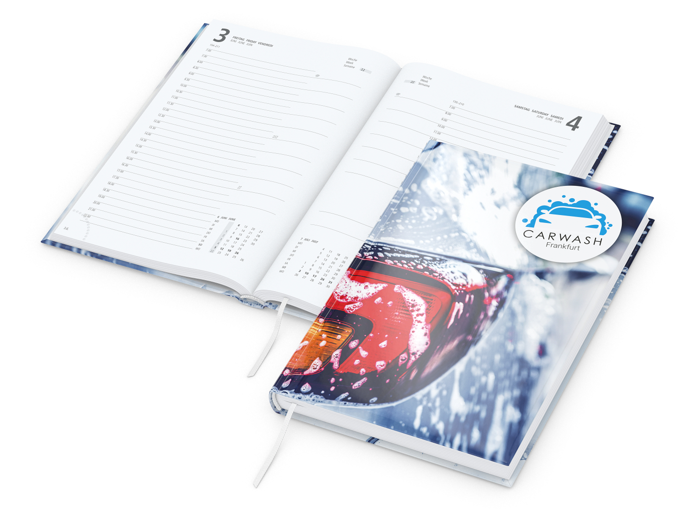 Tageskalender Advance Mo.–So. je 1 Seite Papier-Hardcover