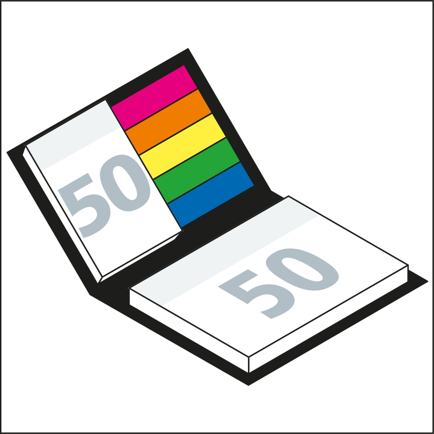 Haftnotiz-Set London Innenteil schwarz 50/50 Haftzettel