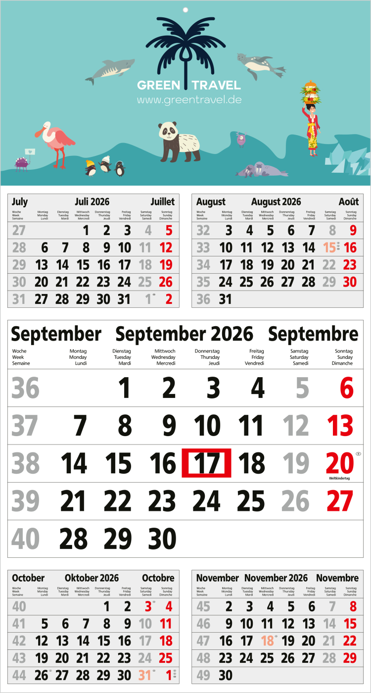 5-Monatskalender Budget 5 Bestseller (Einblatt)