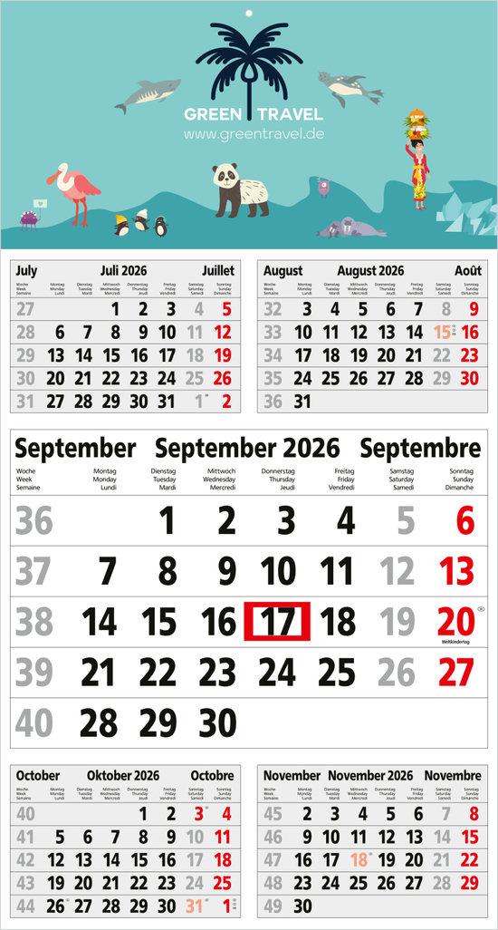 5-Monatskalender Budget 5 Bestseller (Einblatt)