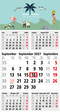 5-Monatskalender Einblatt Budget 5 großer laufender Monat