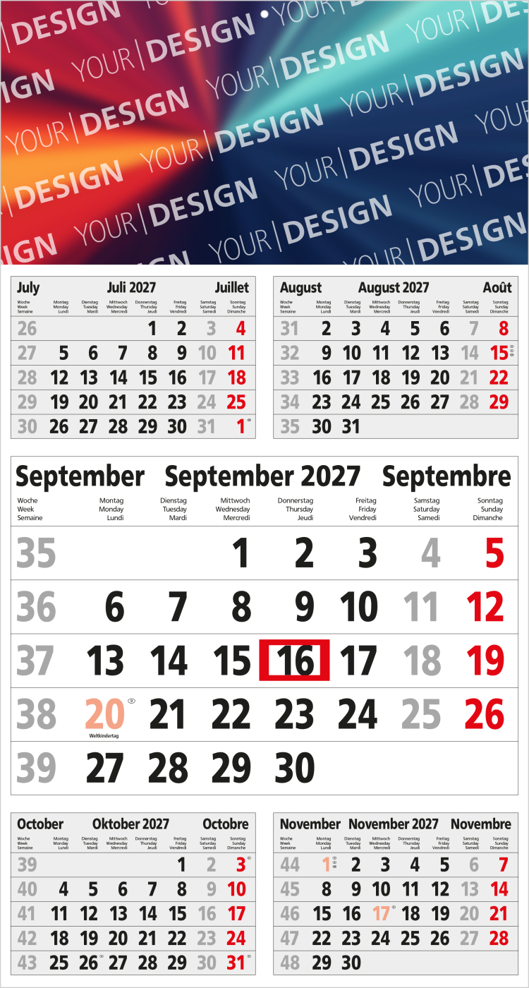 5-Monatskalender Einblatt Budget 5 EXPRESS großer laufender Monat