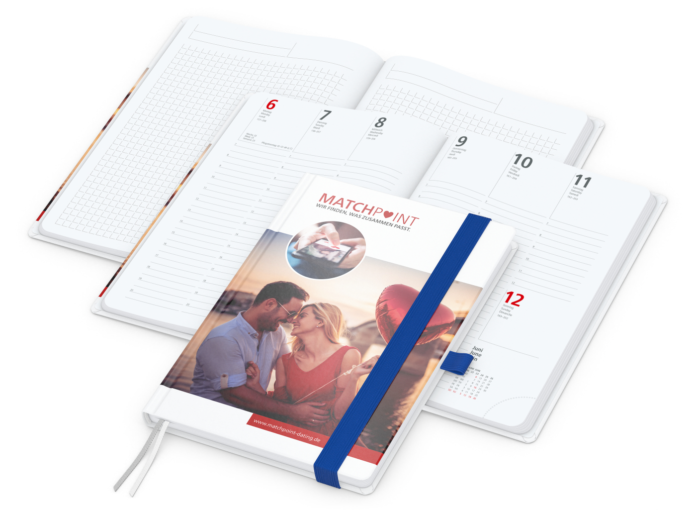 Wochenplaner Match-Hybrid White A5 Cover-Star Bestseller