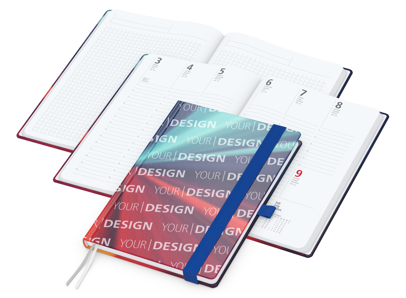 Wochenplaner Match-Hybrid White A5 Cover-Star Bestseller