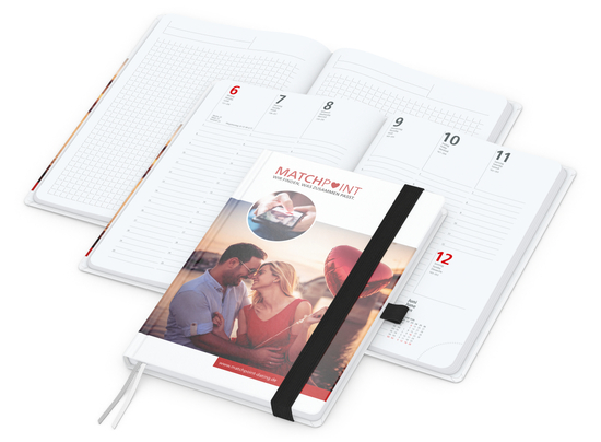 Wochenplaner Match-Hybrid White A5 Cover-Star Bestseller