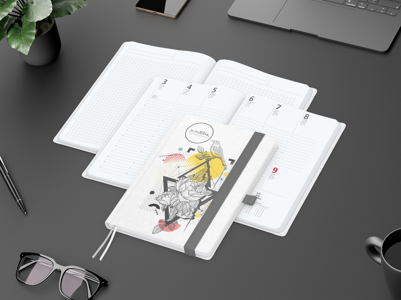 Wochenplaner Match-Hybrid White A5 Natura Bestseller