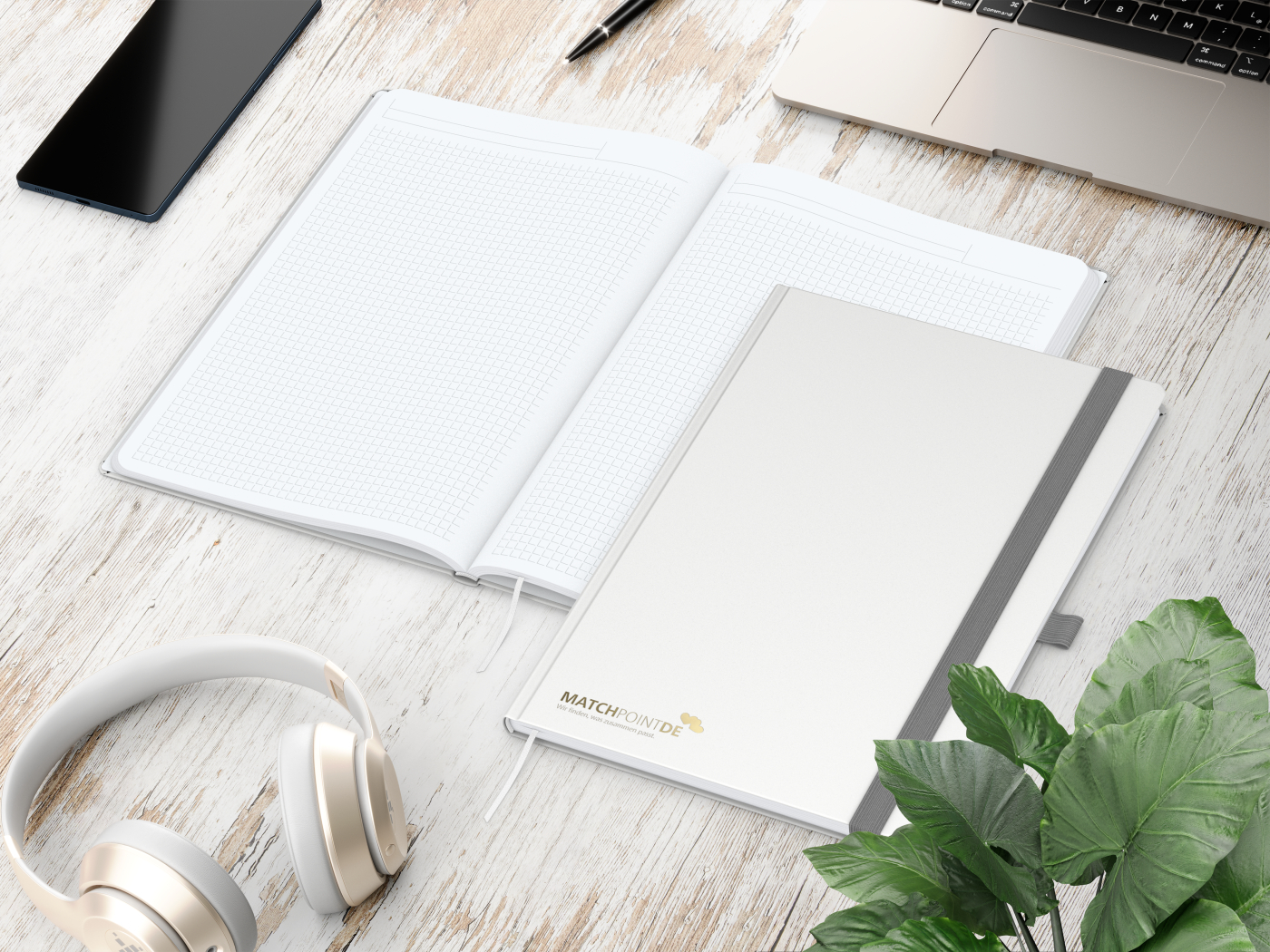 Notizbuch Vision-Book White A4 Bestseller inkl. Prägung