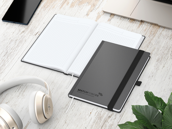 Notizbuch Vision-Book White A5 Bestseller inkl. Prägung