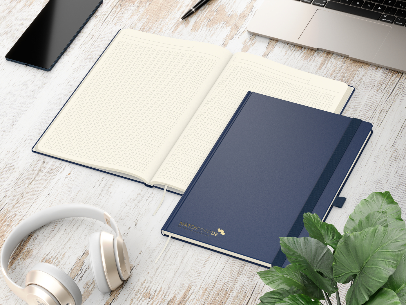 Notizbuch Vision-Book Creme A4 Bestseller inkl. Prägung