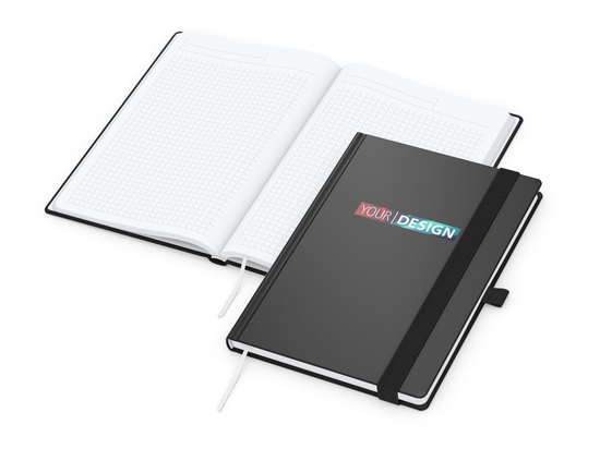 Notizbuch Vision-Book White A5 Bestseller inkl. Siebdruck-Digital