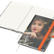 Notizbuch Match-Book RECYCLING Hardcover individuell bedruckt, DIN A5, Lineatur Winkelkaro, Einband-Material recyceltes Naturpapier