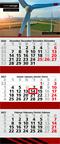 3-Monatskalender Mehrblock Maxi 3 Post Extra-Breite 335 mm