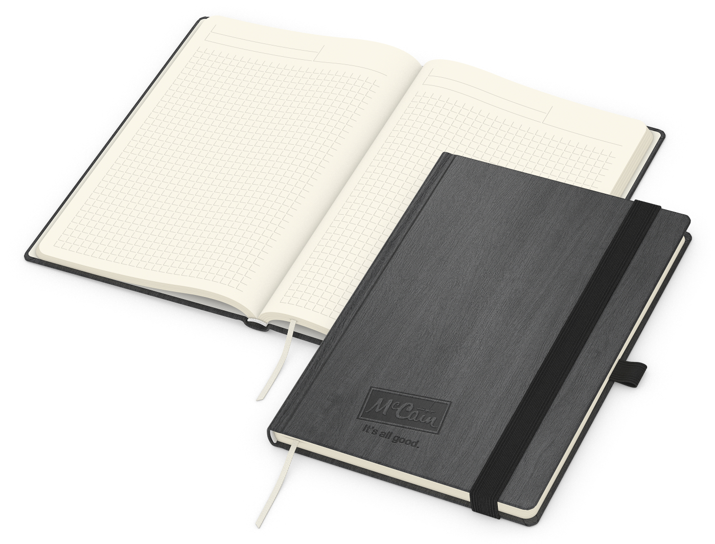 Notizbuch Mind-Book Kunstleder-Hardcover genarbt-farbig