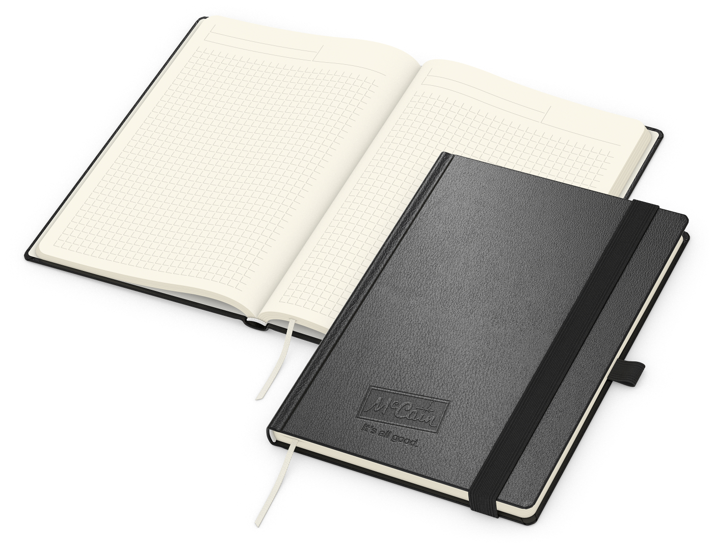 Notizbuch Mind-Book Kunstleder-Hardcover genarbt-farbig