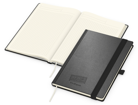Notizbuch Mind-Book Kunstleder-Hardcover genarbt-farbig