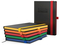 Notizbuch Hardcover Color-Book Ausstattung farbig, DIN A4, Lineatur Winkelkaro, Blindprägung inkl.