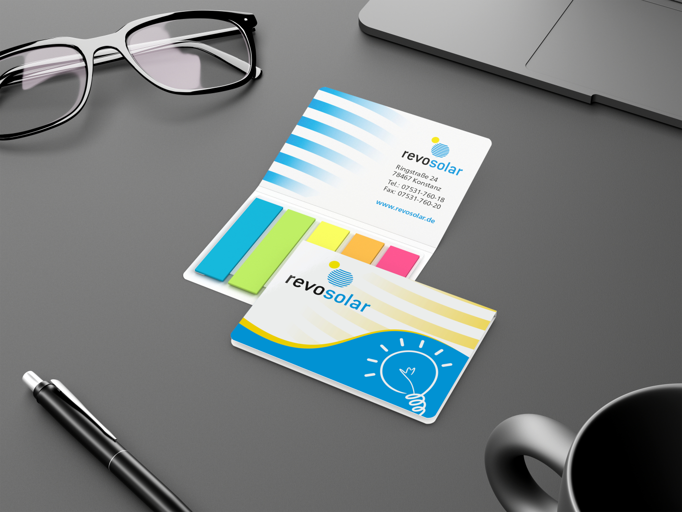 Haftmarker-Set Memo-Card Karton-Umschlag