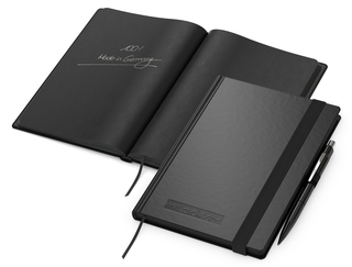 Notizbuch Hardcover Night-Book Seiten schwarz A5
