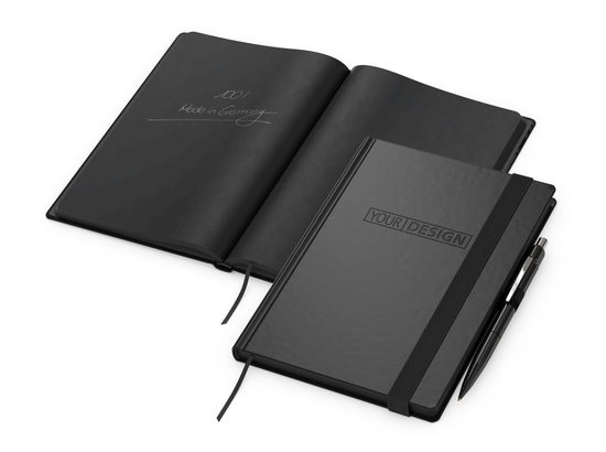 Notizbuch Hardcover Night-Book Seiten schwarz A5