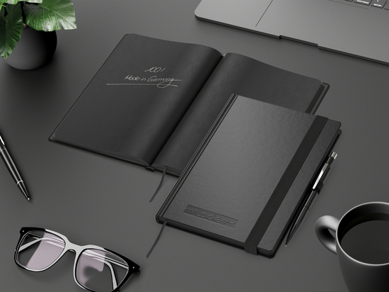 Notizbuch Hardcover Night-Book Seiten schwarz A5