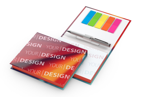 Haftnotiz-Set Amsterdam A Individuell Bookcover mit Mini-Kugelschreiber