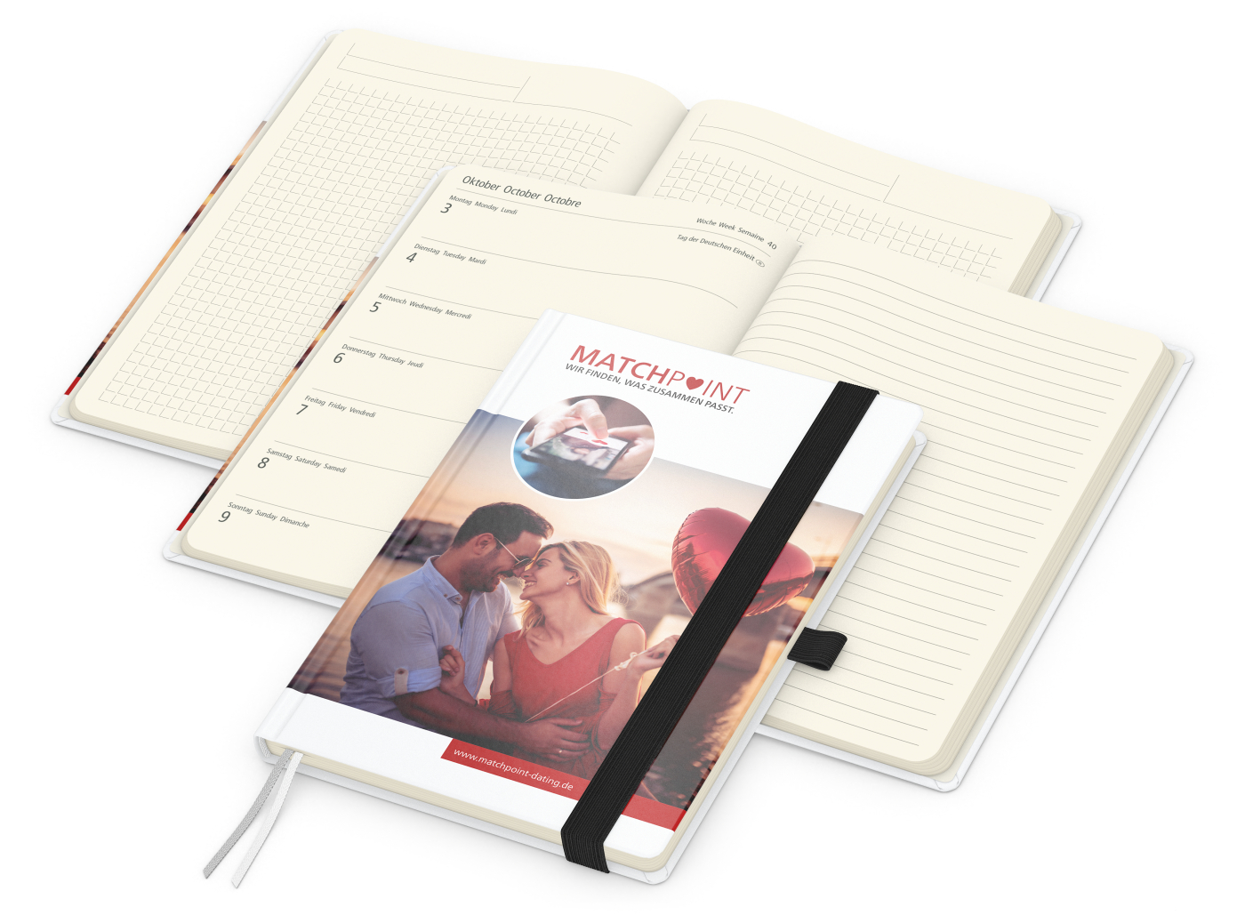 Wochenplaner Match-Hybrid Creme A5 Cover-Star Bestseller