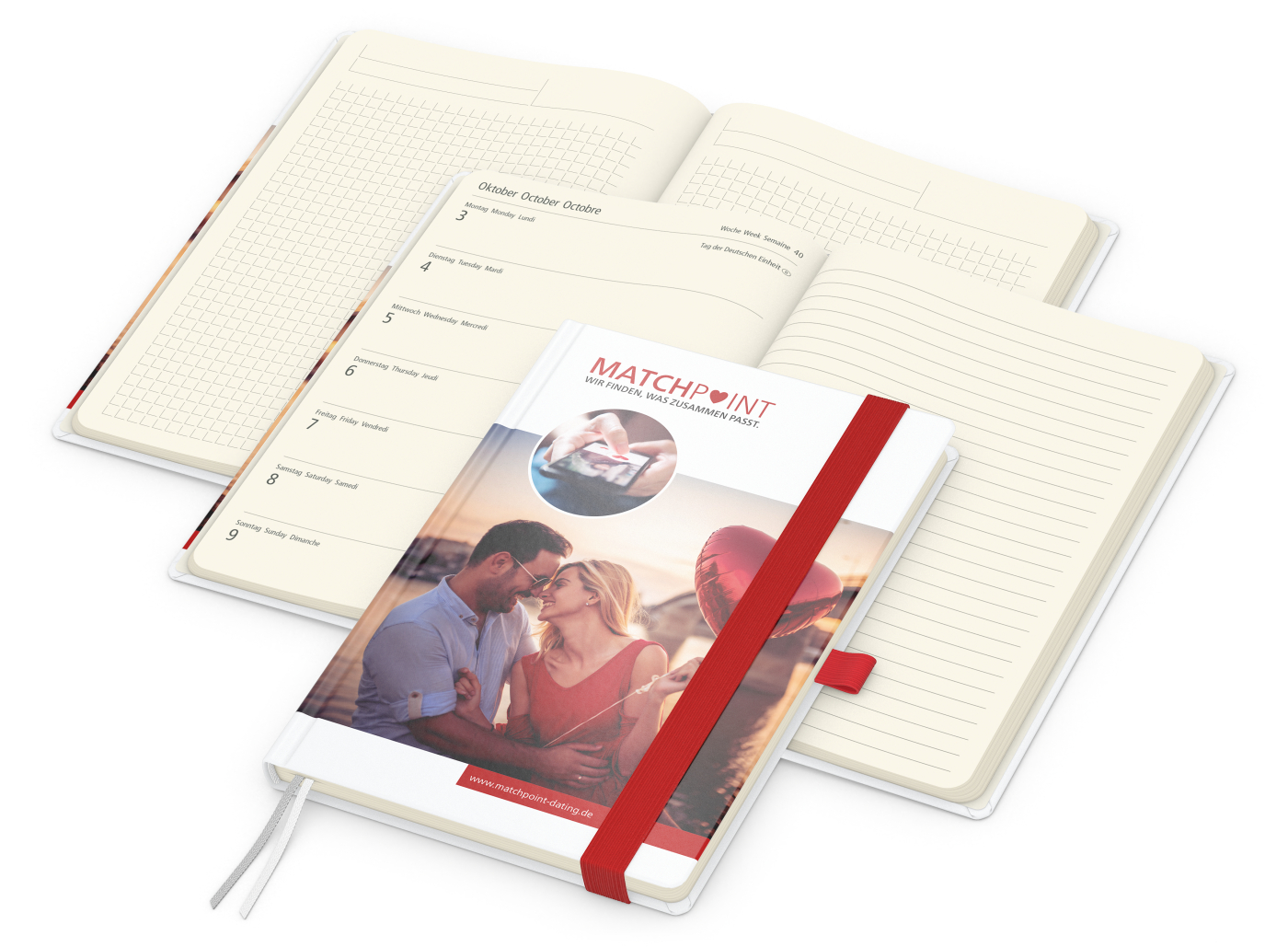 Wochenplaner Match-Hybrid Creme A5 Cover-Star Bestseller