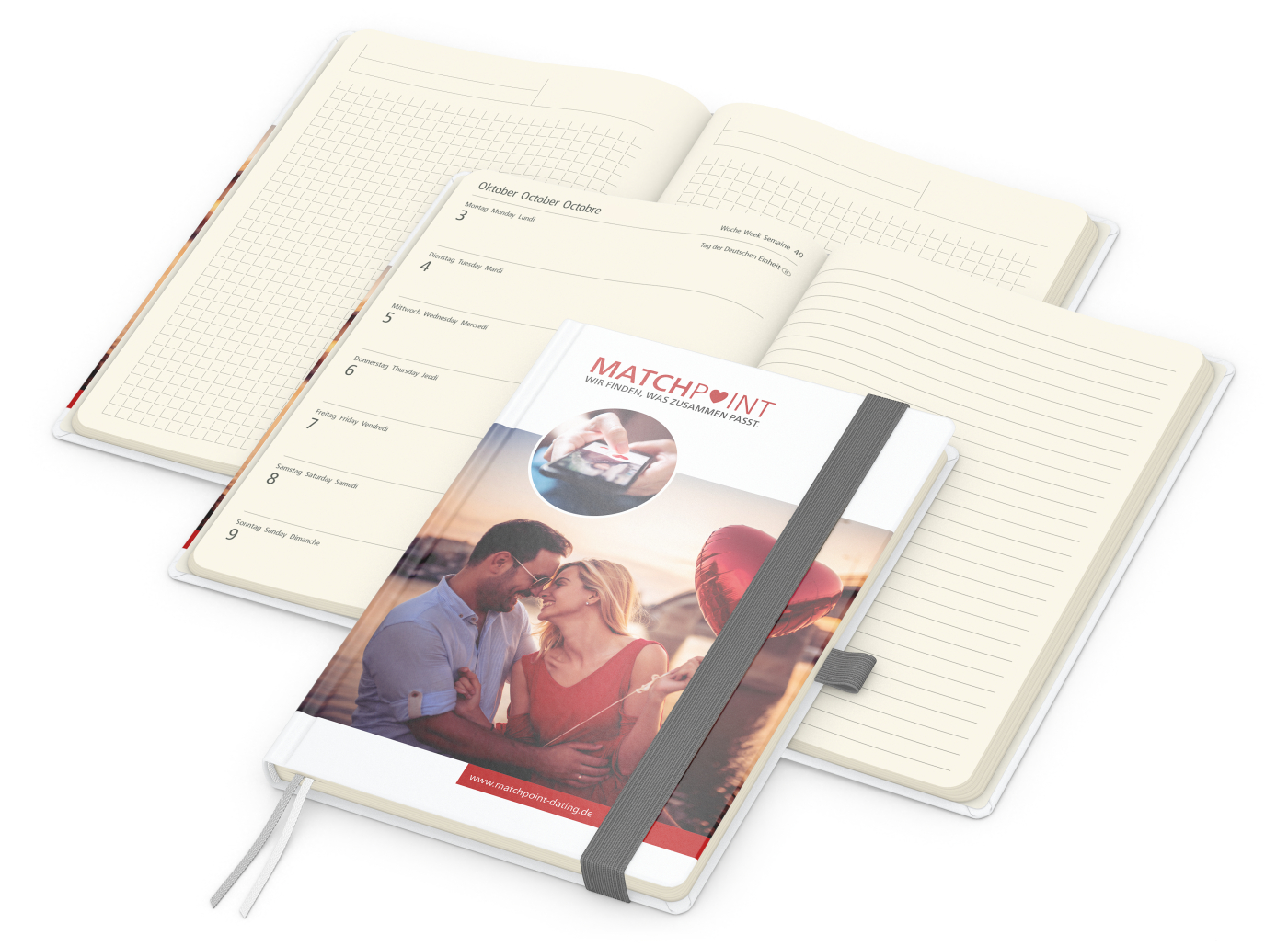 Wochenplaner Match-Hybrid Creme A5 Cover-Star Bestseller