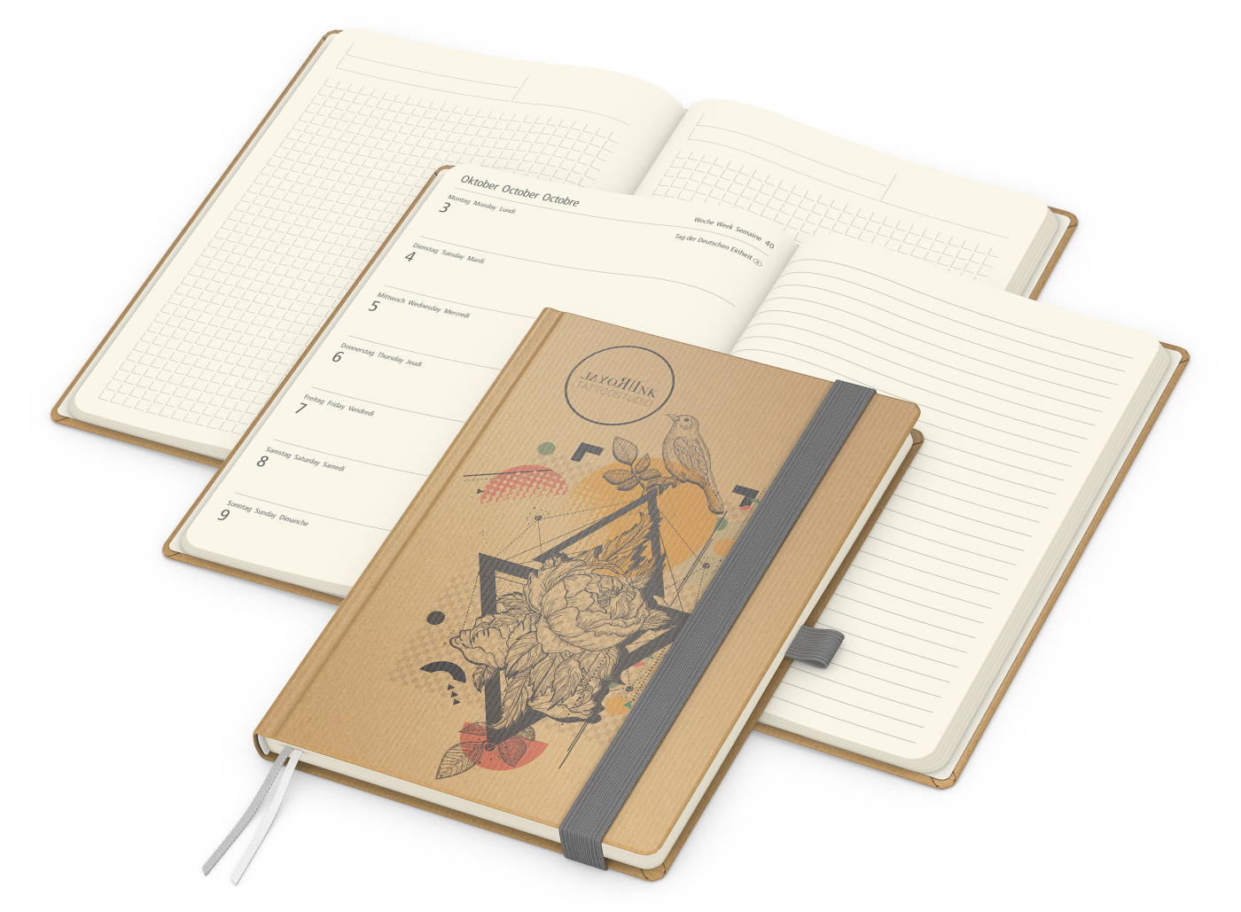 Wochenplaner Match-Hybrid Creme A5 Natura Bestseller