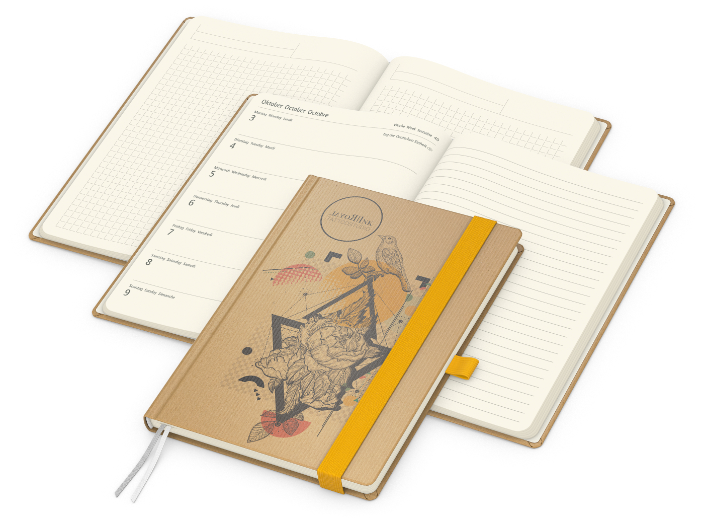 Wochenplaner Match-Hybrid Creme A5 Natura Bestseller