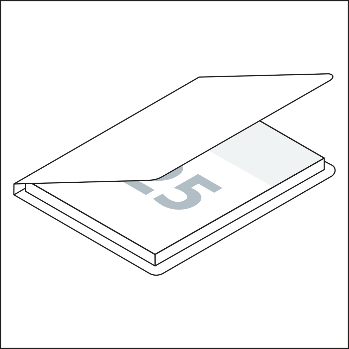 Haftnotizblock Memo-Card Format klein Karton-Umschlag, Haftzettel-Gestaltung individuell, Umschlag-Oberfläche matt