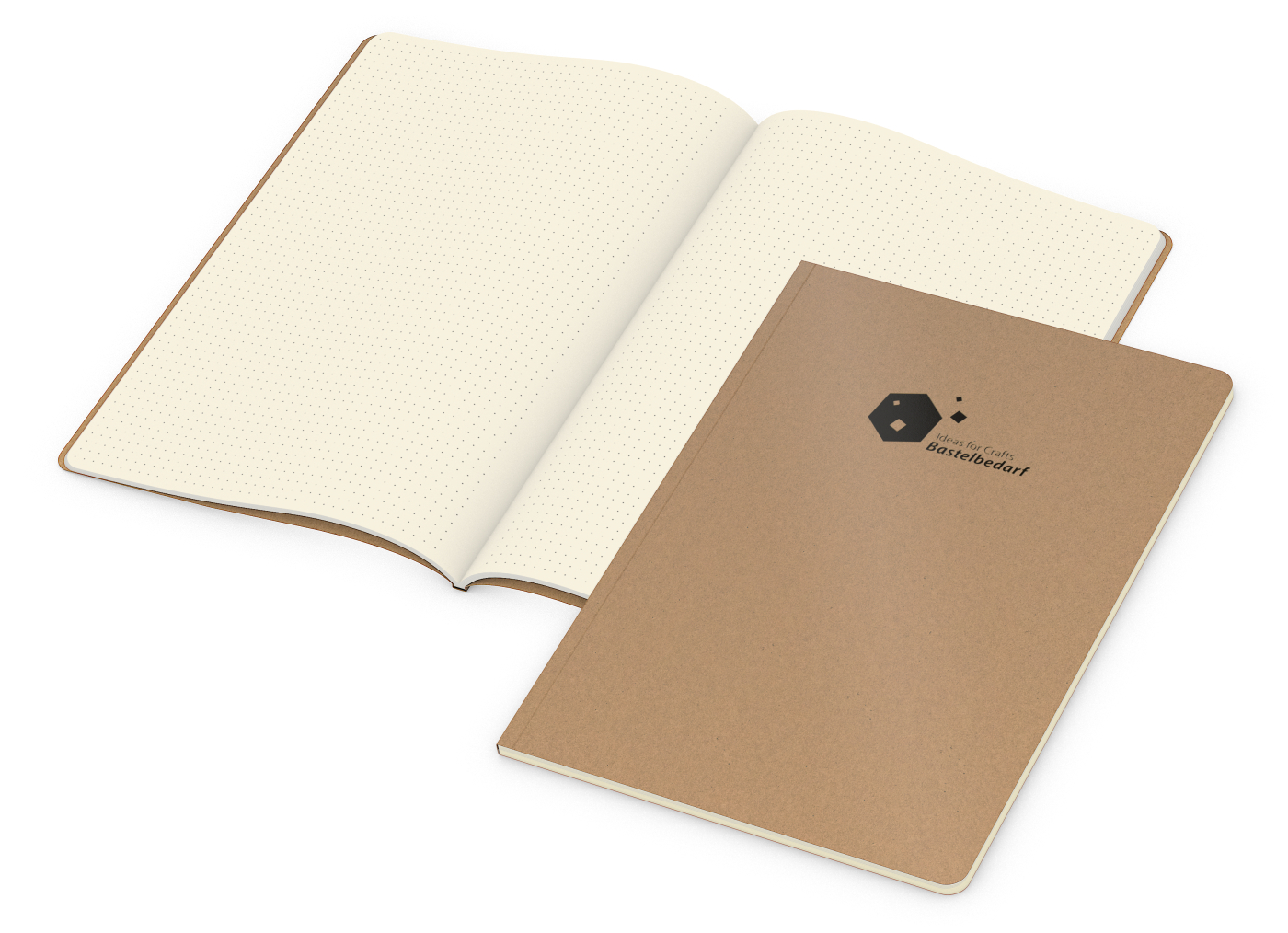 Notizbuch Copy-Book Seiten cremefarben Naturkarton-Softcover farbig
