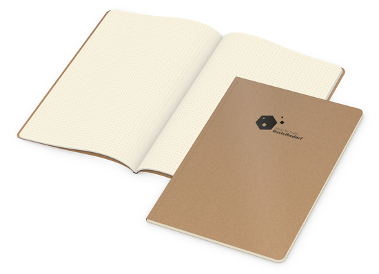 Notizbuch Copy-Book Seiten cremefarben Naturkarton-Softcover farbig