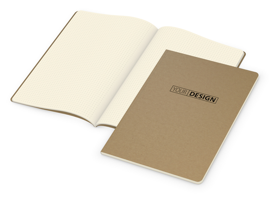 Notizbuch Copy-Book Seiten cremefarben Naturkarton-Softcover farbig