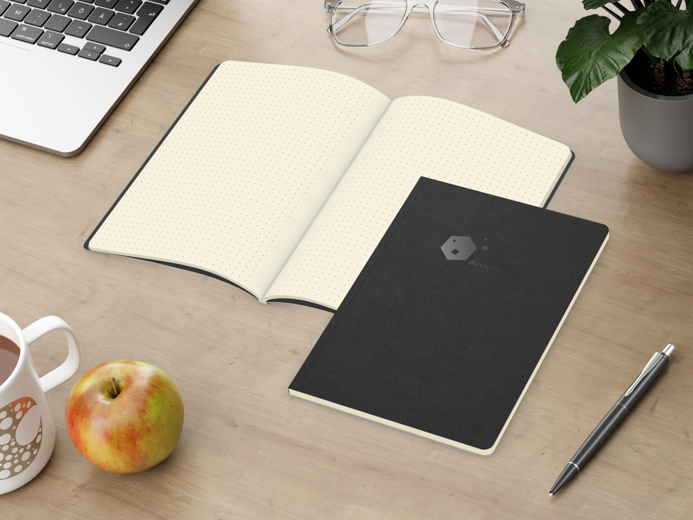 Notizbuch Copy-Book Seiten cremefarben Naturkarton-Softcover farbig