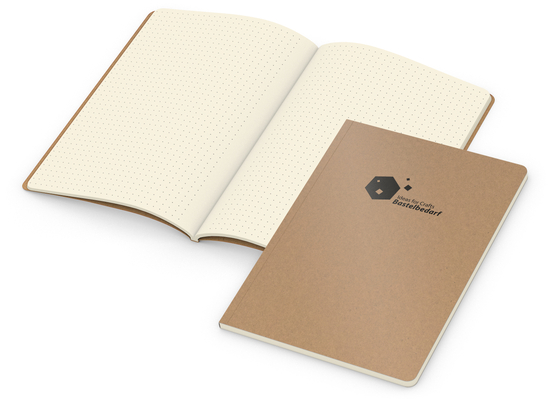 Notizbuch Copy-Book Seiten cremefarben Naturkarton-Softcover farbig