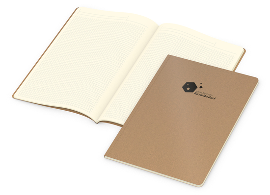 Notizbuch Copy-Book Seiten cremefarben Naturkarton-Softcover farbig