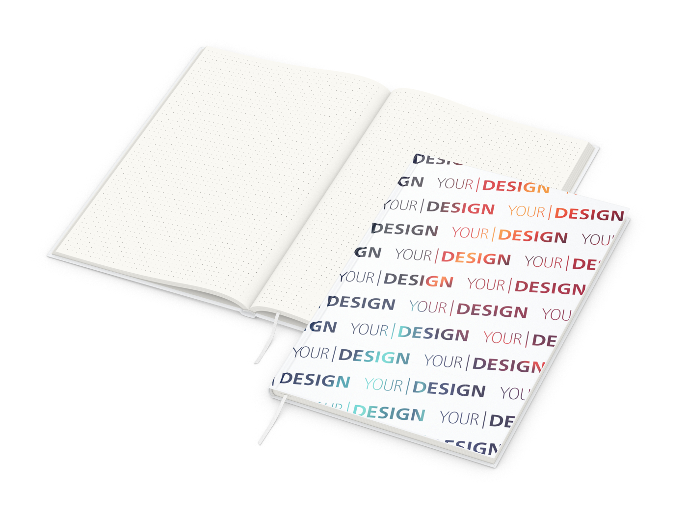 Notizbuch Note-Book RECYCLING Ecken spitz Papier-Hardcover individuell bedruckt